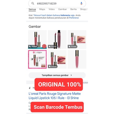 LOREAL Rouge Signature Liquid Lipcream (Original 100%) || Garansi uang kembali jika tidak ori