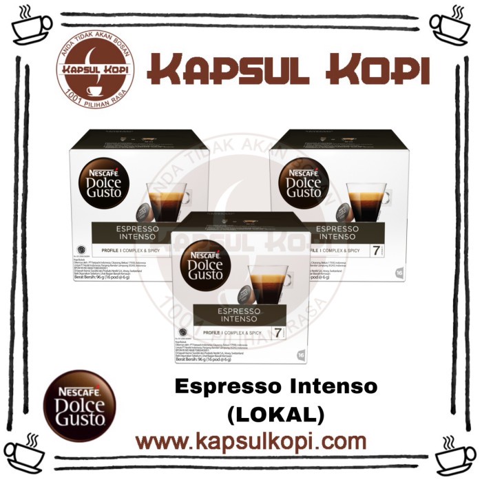 

Espresso Intenso Paket 3 Box Kapsul Kopi Nescafe Dolce Gusto NDG