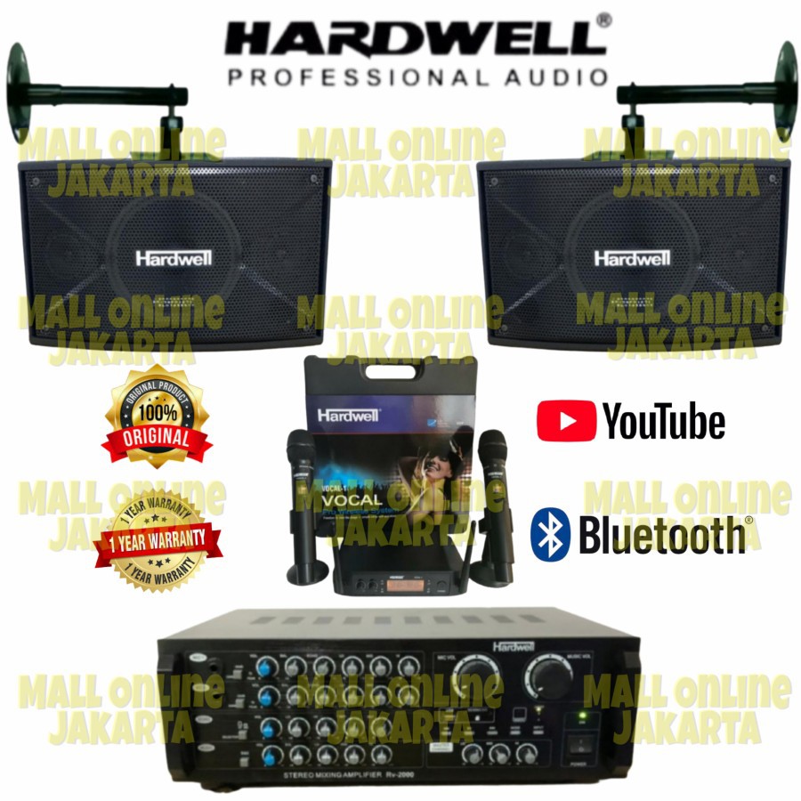 Paket sound system karaoke Hardwell speaker 10 inch original resmi