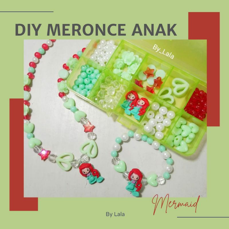 DIY Meronce klaung gelang anak / mote manik mainan edukasi kerajinan anak