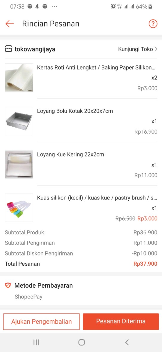 Terlaris!!! Loyang Bolu Kotak 20x20x7cm/loyang Kotak 20x7cm