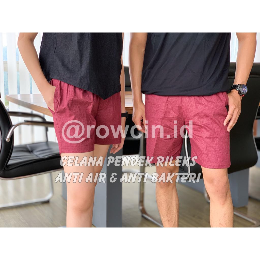 CELANA KOLOR PENDEK ANTI AIR ANTI BAKTERI FULL KATUN UNISEX PRIA DAN WANITA (BOXER)