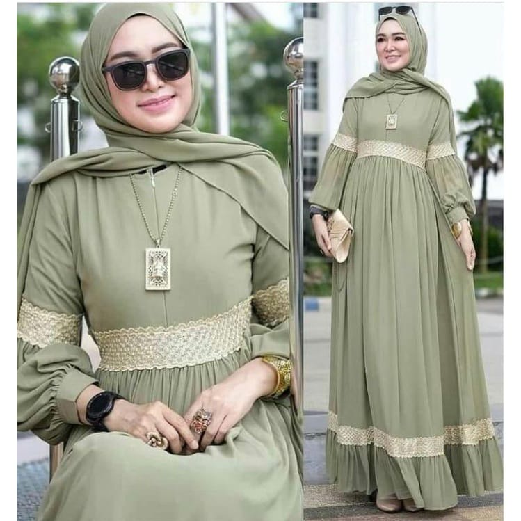 Danik maxy / gamis renda / gaun pesta / maxi dress