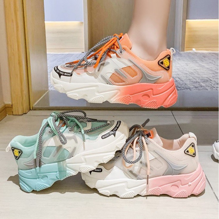 TBIG [COD] Sneakers Import Ulzzang ME&amp;US Sepatu Fashion Gaya Korea Style Sepatu Santai Wanita