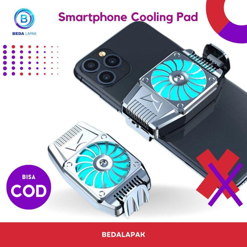 Cooler Kipas Pendingin HP Cooling Pad Fan HP Hanphone Smartphone Gaming Tanpa Kabel