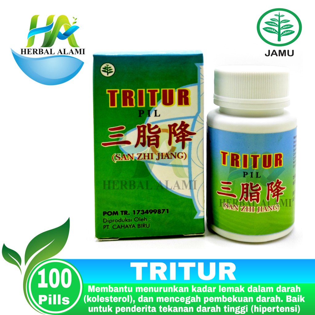 Tritur Pil ( San Zhi Jiang) obat kolesterol lemak darah