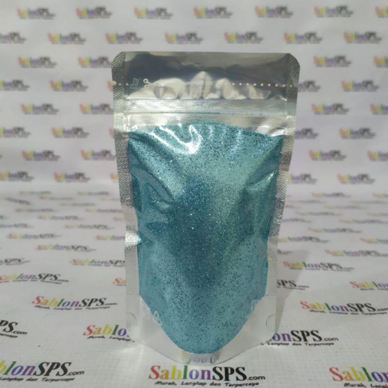 BUBUK GLITER BLUE TOSCA GLITTER POWDER 100gr ZIP LOCK