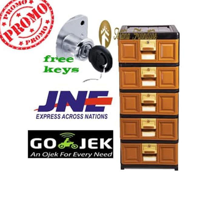 LEMARI PLASTIK / RAK PLASTIK SERBAGUNA / EXCEL / LACI PLASTIK 5 SUSUN