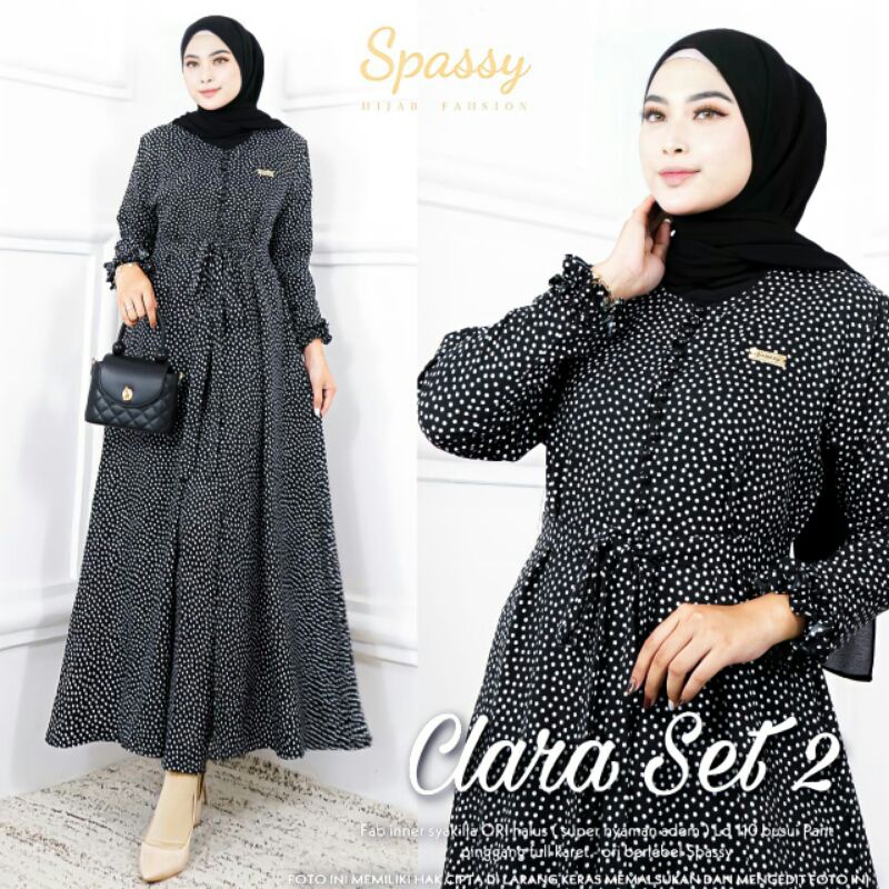 CLARA &amp; RAMIA Set (long tunik &amp; celana) Ori by Spassy