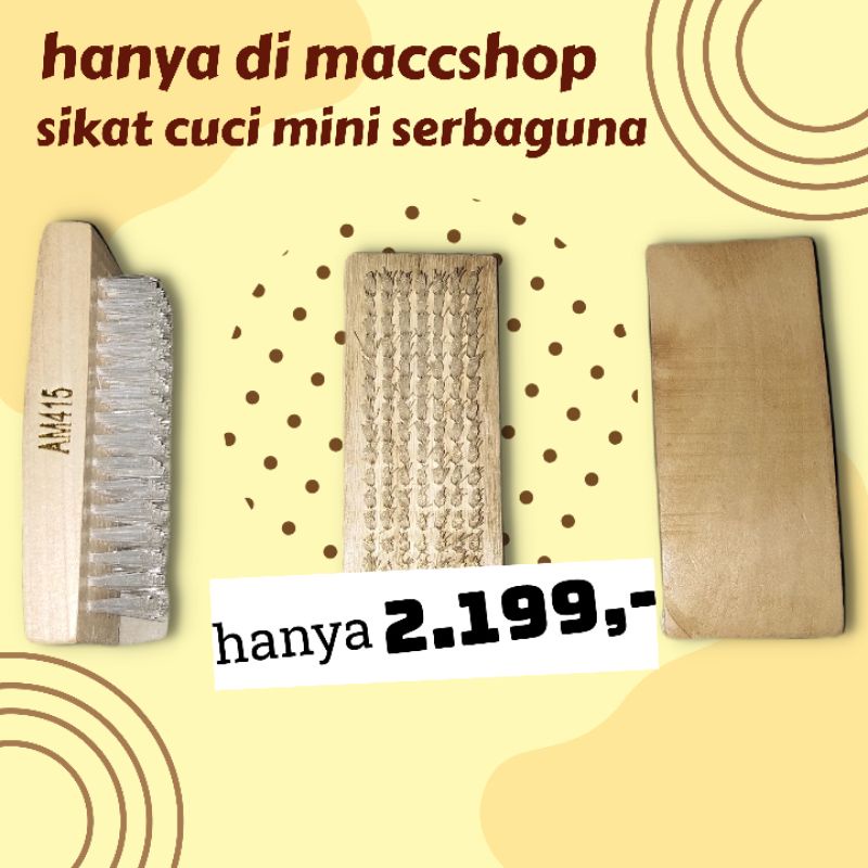 Sikat Cuci Baju - Bahan Kayu - Bulu Sikat Random Color