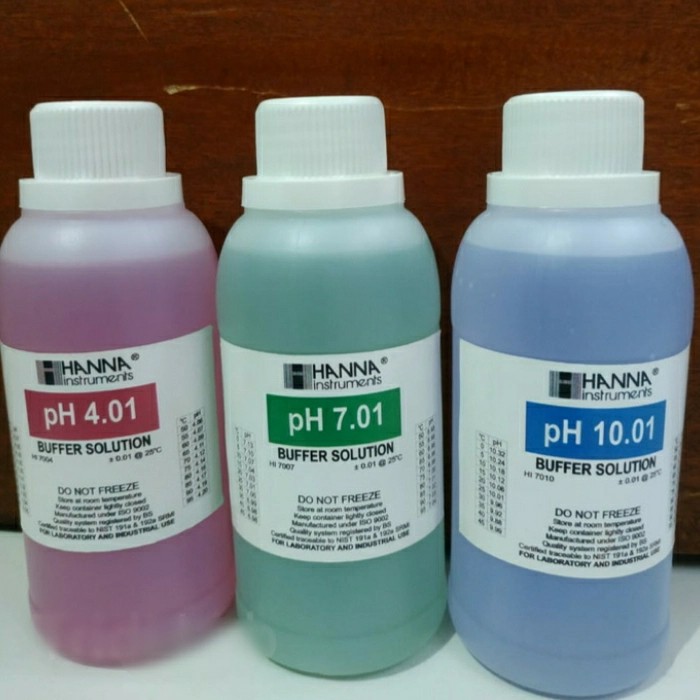 buffer solution ph hanna ph4/ph7/ph10 500ml