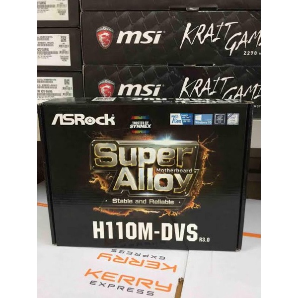 box mainboard asrock h110m dvs