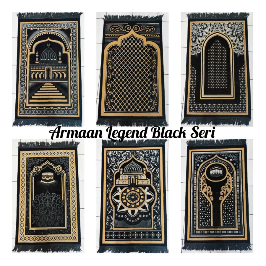 Paket Souvenir Sajadah Mini + Tasbih Sajadah Kepala Black Edition