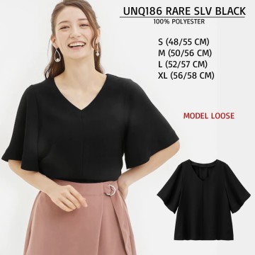 Blouse Wanita Casual Japan Chiffon Polos (UNQ186 RARE SLV)-2