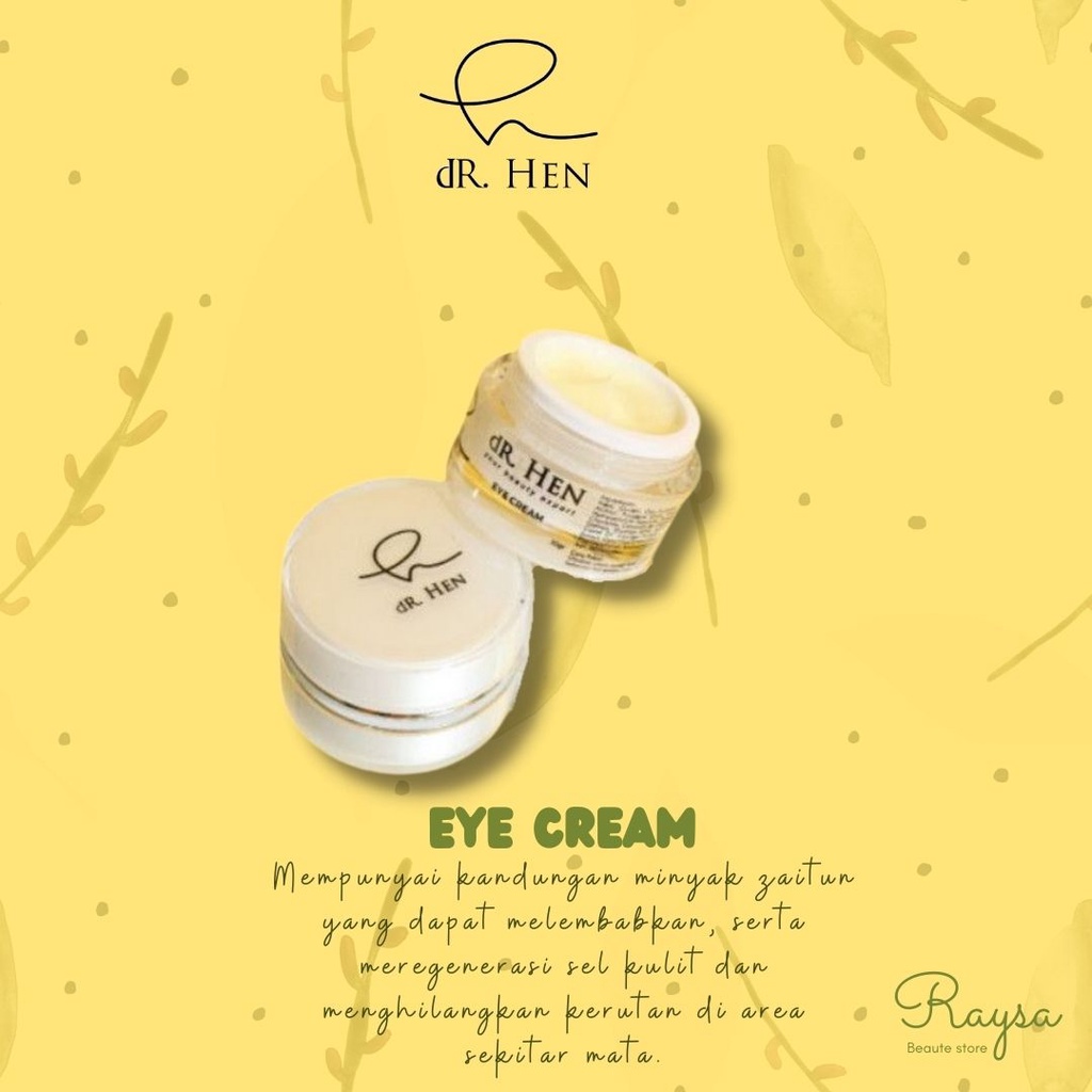 dR.HEN EYE CREAM // dR.HEN SUNBLOCK WHITENING // dR. HEN SERUM WHITENING // dR. HENBODY LOTION