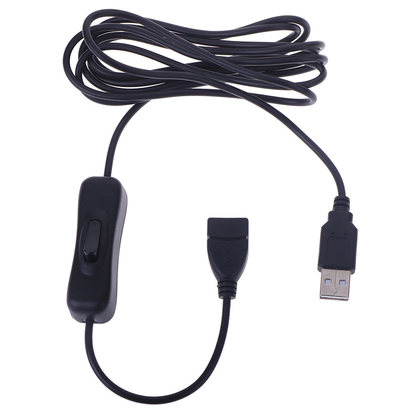 {LUCKID}1Pc USB Cable Male to Female Switch ON OFF Cable Toggle LED Lamp Power Line 2m