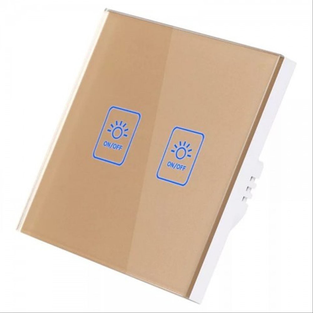 Smartshop - SmartLife saklar Wifi 2L Luxury Touch LED connect with GoogleHome & Alexa