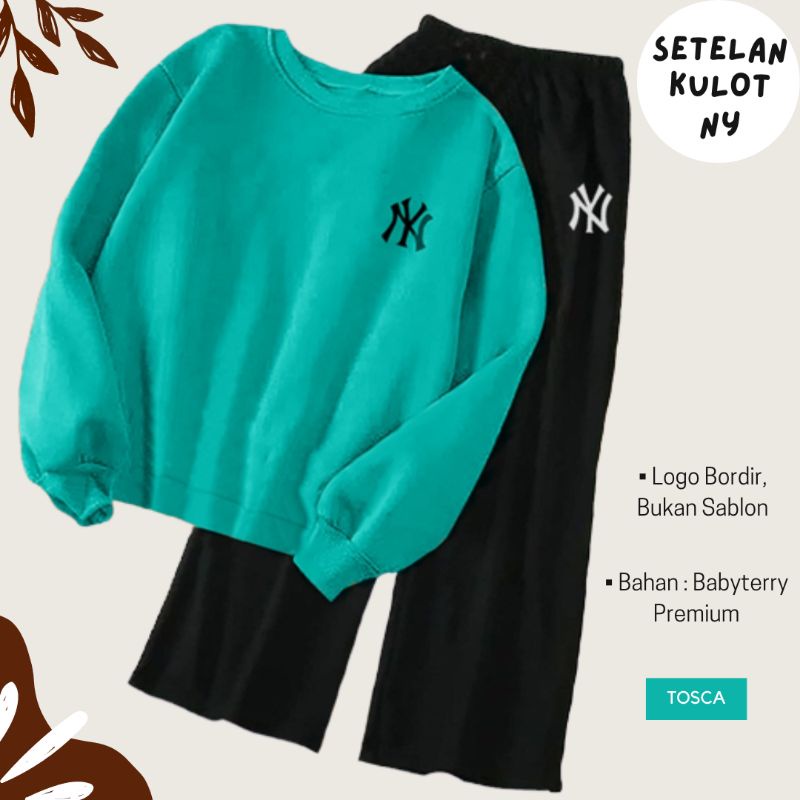 WS 28453 Baju Setelan Wanita KULOT NY Pakaian Wanita Trendi Kekinian