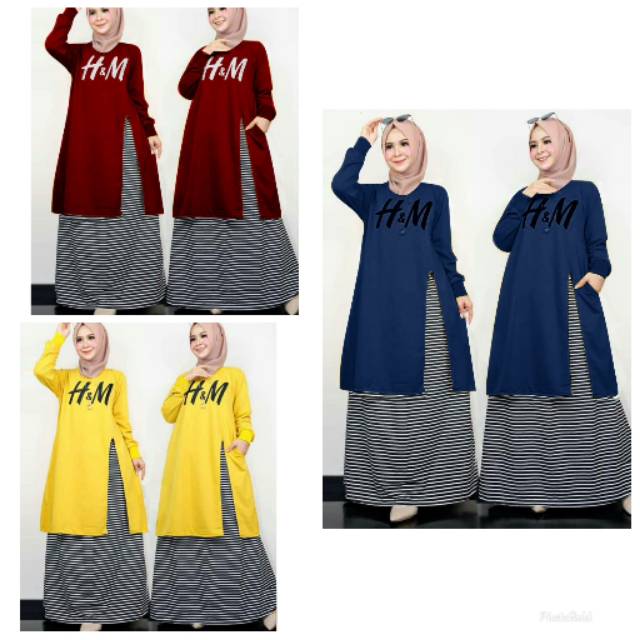 Val@SET ROK HIME BHN ATASAN BABYTERY LD100CM PJ95CM+ROK BHN SPANDEK SALUR PINGGANG KARET PJ92CM