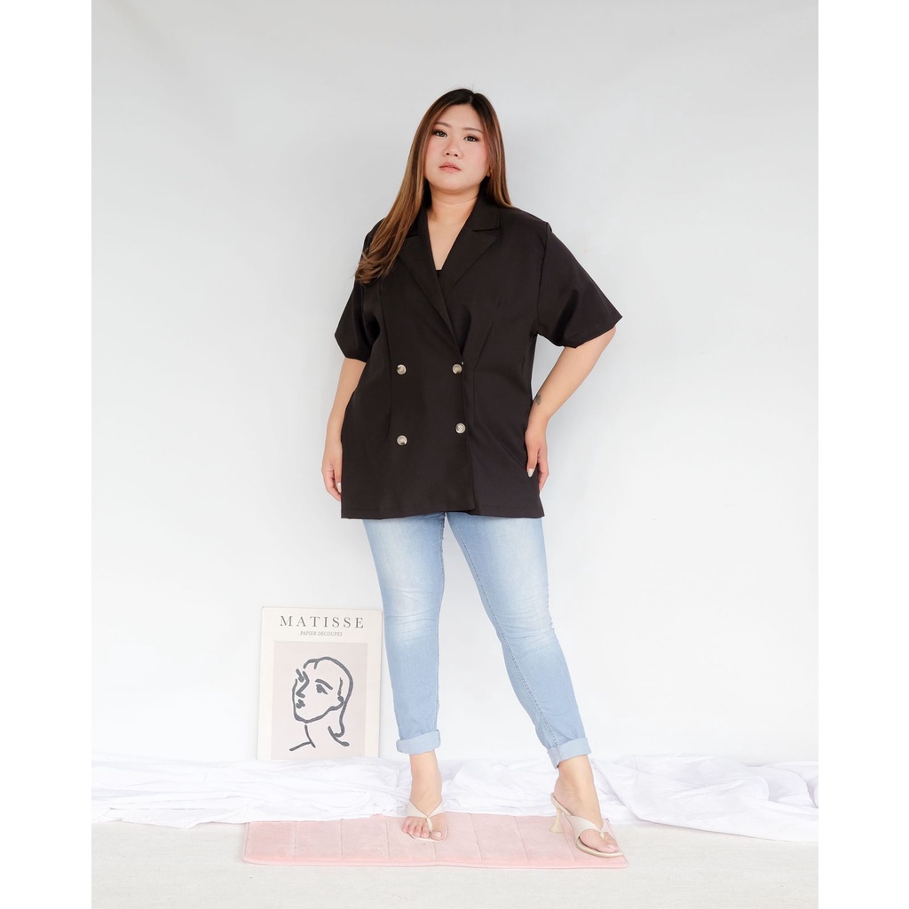 BIGWELL BLAZER YURA POLOS - BLAZER WANITA BIG SIZE / BLAZER JUMBO