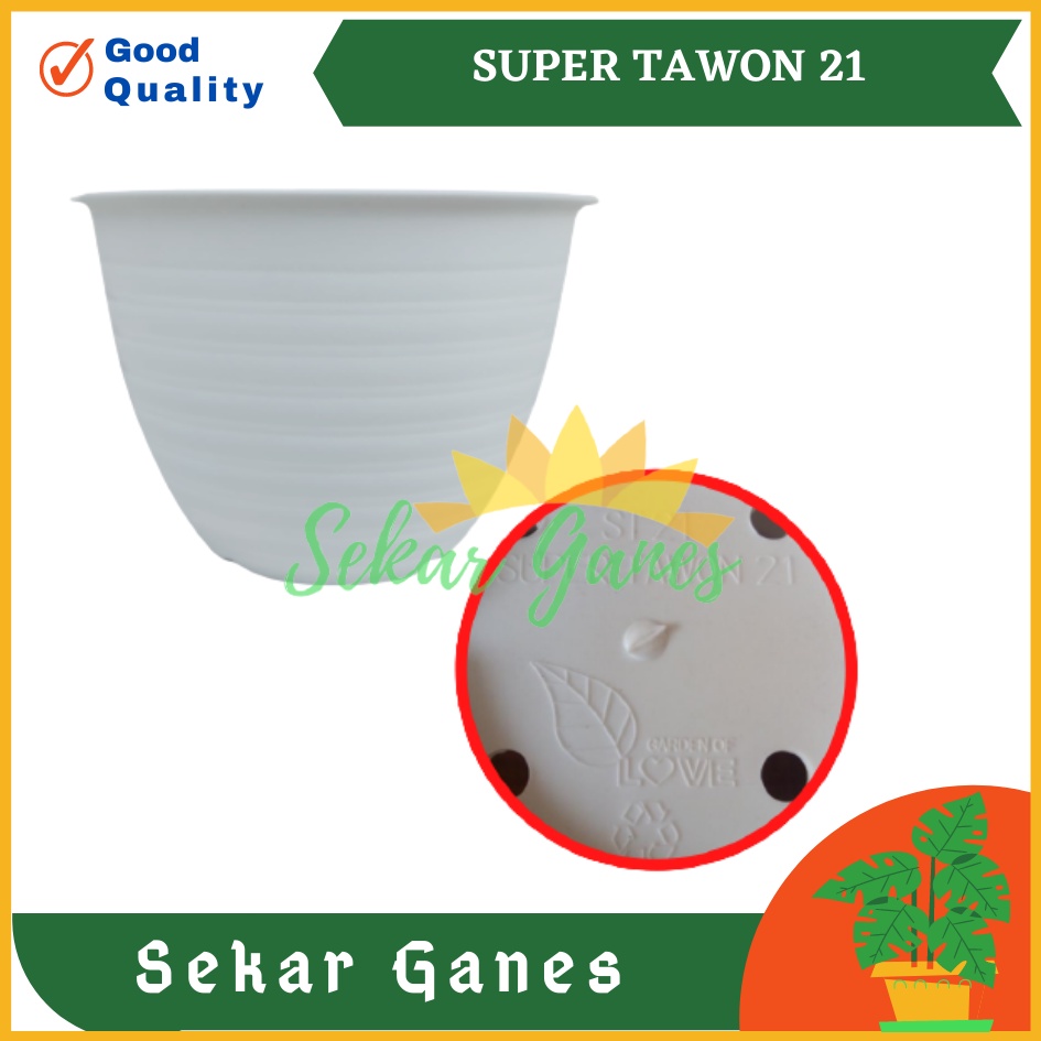 POT SUPER TAWON 21 CM PLASTIK 21CM VAS POT BUNGA TAWON