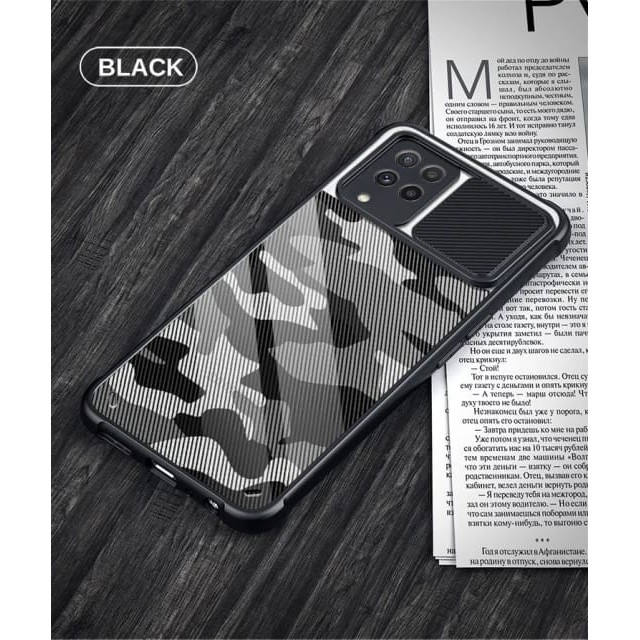 SAMSUNG GALAXY M22 M32 M62 SOFT CASE CAMO CAMERA PROTECTOR