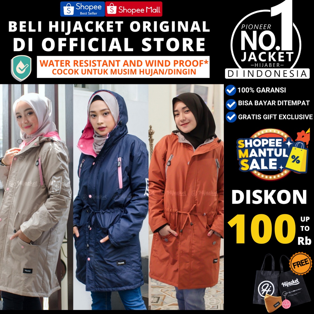 ✅BEST SELLER✅ Hijacket MONTIX Original Jacket Hijaber Jaket Wanita Muslimah Azmi Hijab Hijaket