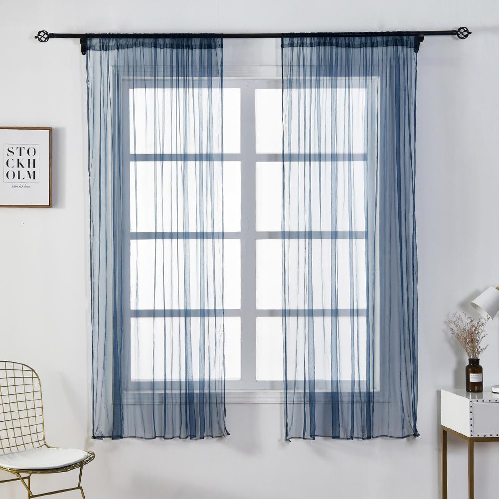 1pc 1x15m Blackout Window Curtain Tulle Blinds Sheer Living Room Bedroom Colors Va Shopee Indonesia