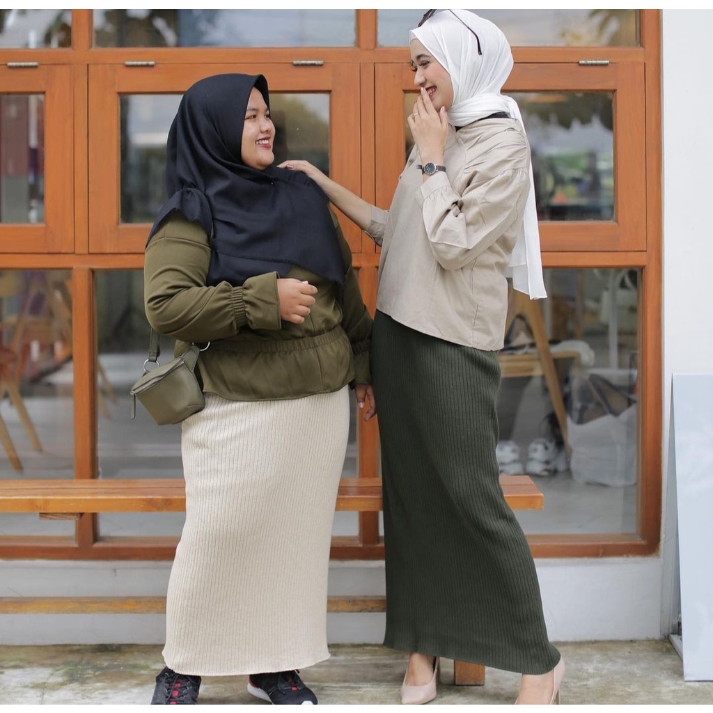 Rok Span Rajut Panjang Premium | ROK RAJUT  TEBAL | Rok Span Skirt Panjang