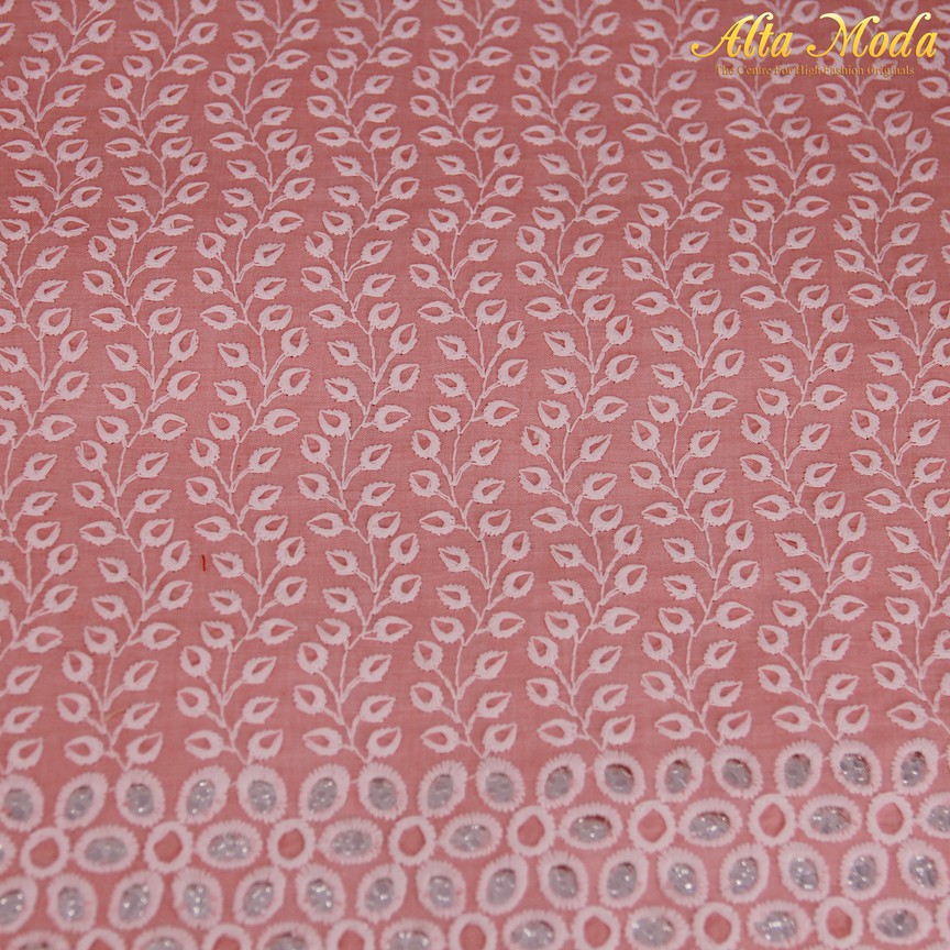 

Alta Moda Katun Full Bordir Pink Mix Daun Putih (1M)