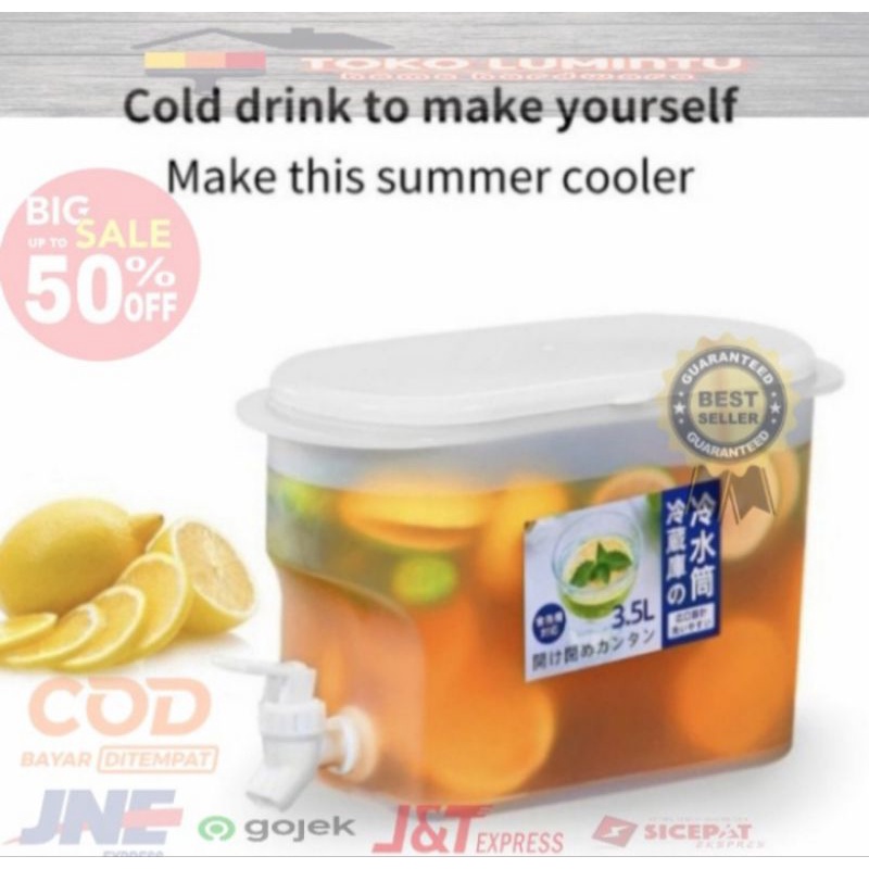 dispenser kulkas 3.5L / dispenser minuman dingin kulkas 3.5L / tempat minuman kulkas / dispenser min