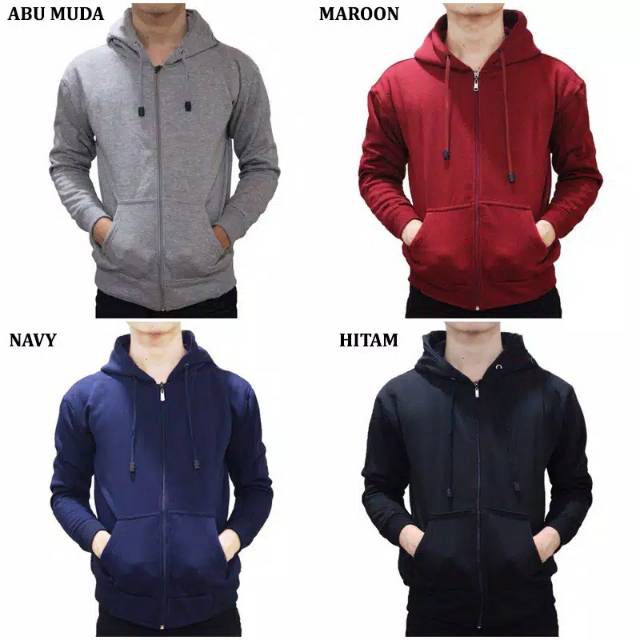 ZIPER HODIIE POLOS | JAKET POLOS PRIA-WANITA | JAKET CASUAL