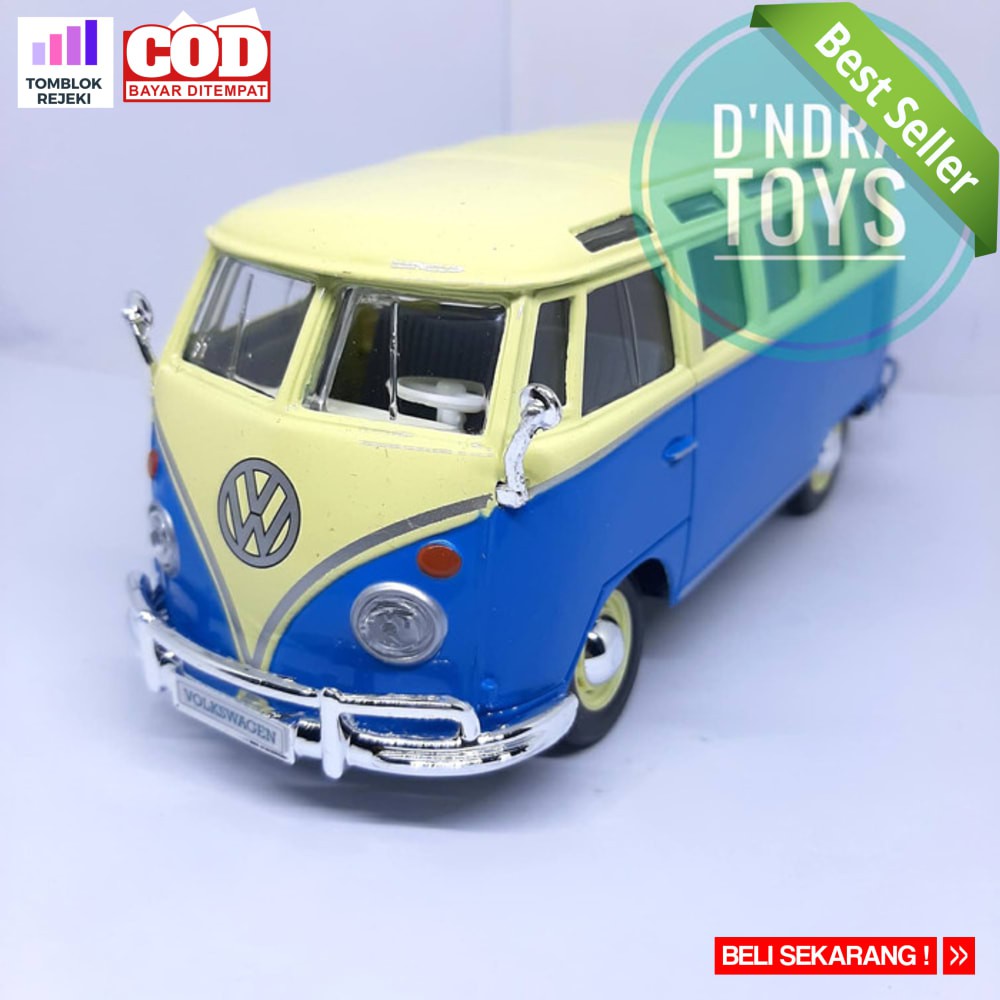 [PROMO]Diecast Volkswagen Van Samba 1:25 Miniatur Mobil VW Combi Klasik