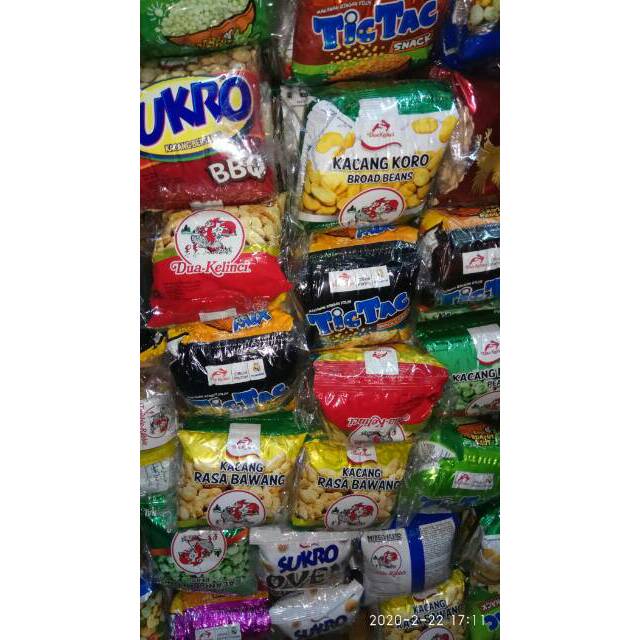 kacang/sukro/pilus/koroku 1pack /10pcs