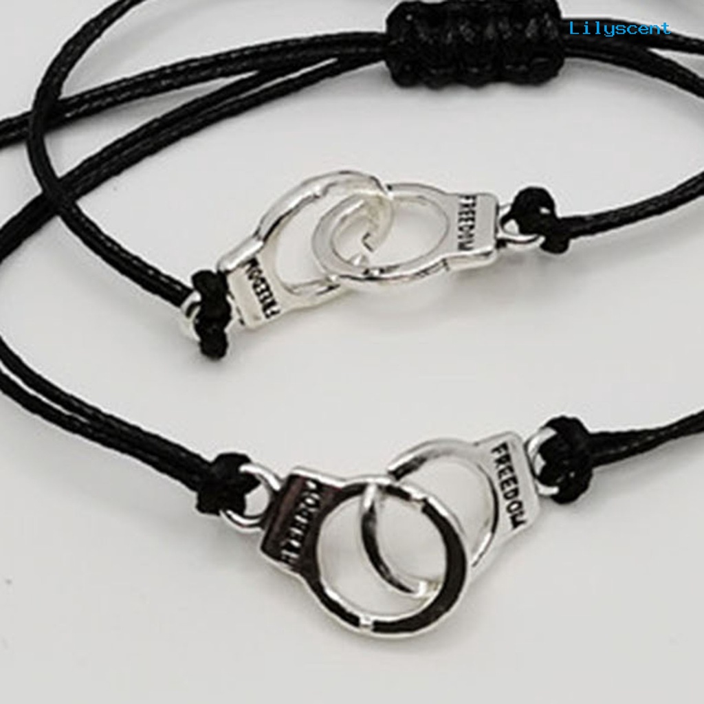 2pcs Gelang Persahabatan Dapat Disesuaikan Bahan Alloy Untuk Unisex