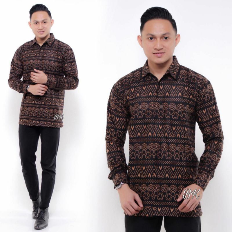 KEMEJA BATIK LENGAN PANJANG TERVIRAL DI SHOPEE ORIGINAL NO KW READY SERAGAM HARGA GROSIR