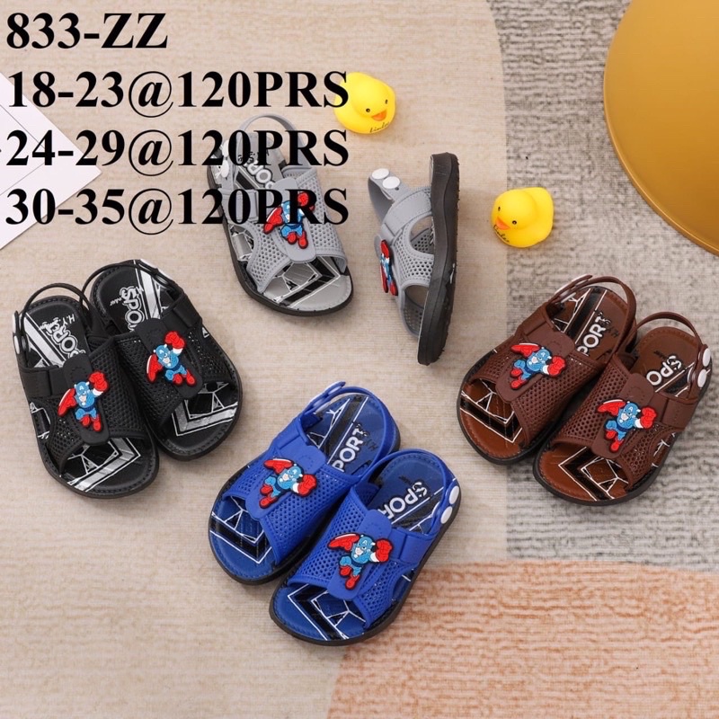 Sandal Import Karet Anak Bayi Tali Belakang  18/35 833-S 833-ZZ