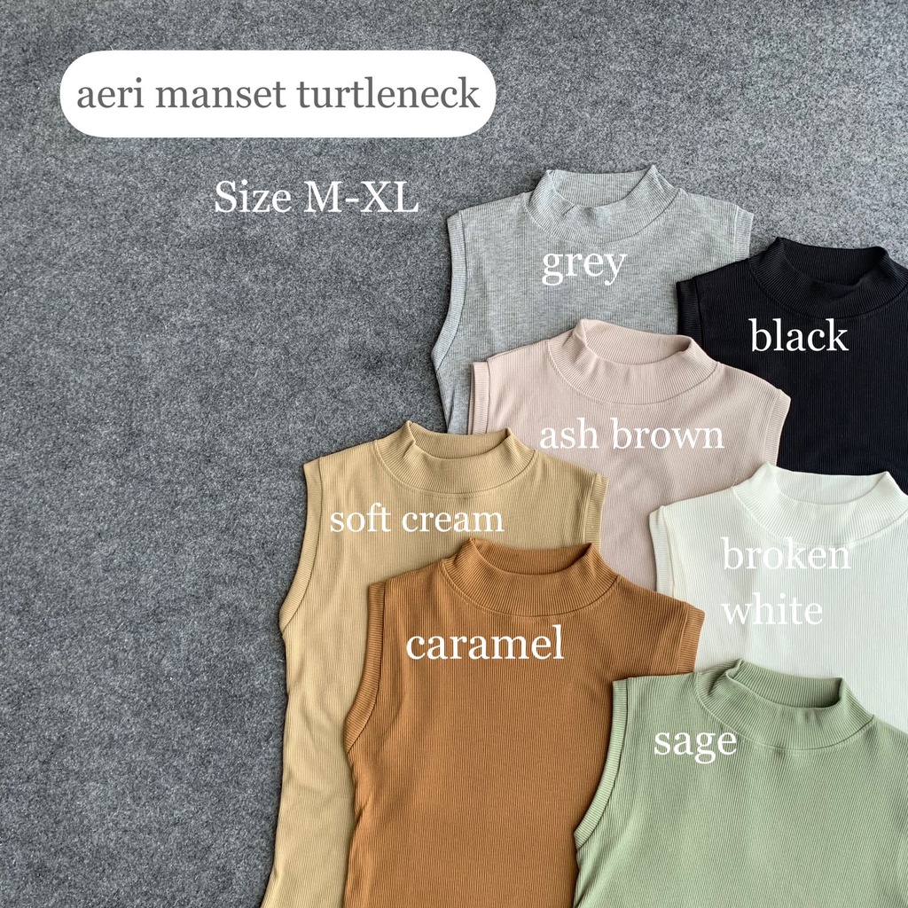 Aeri Manset Turtleneck | Manset Tanpa Lengan [YEPPUOUTFIT]