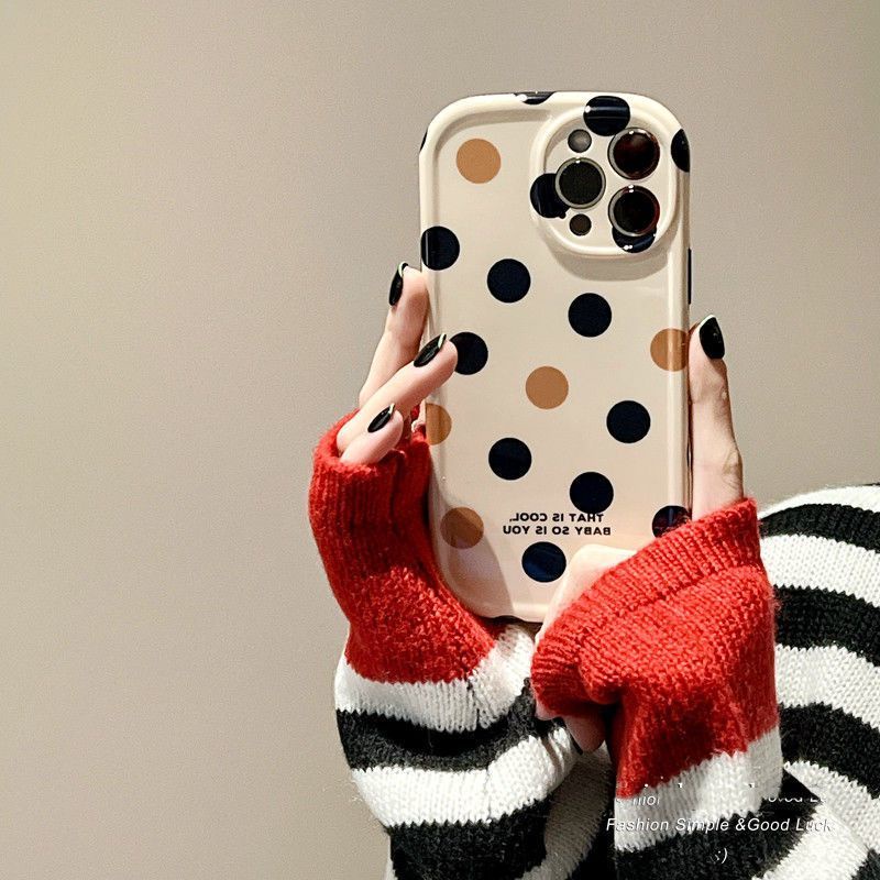 Case Motif Polkadot Untuk iPhone 12 13 11 Pro Max X Xs Max Xr oijnr