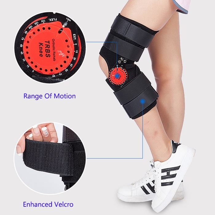 Hinged Knee Soft Brace With ROM Deker Penyangga Lutut Osteoarthritis Knee Support