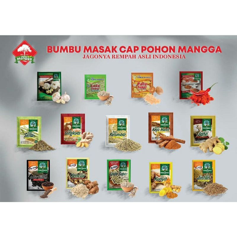 BUMBU DAPUR / REMPAH BUBUK CAP POHON MANGGA KEMASAN SACHET