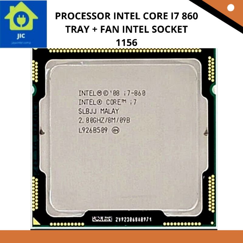 PROCESSOR INTEL CORE I7 860 TRAY + FAN INTEL SOCKET 1156