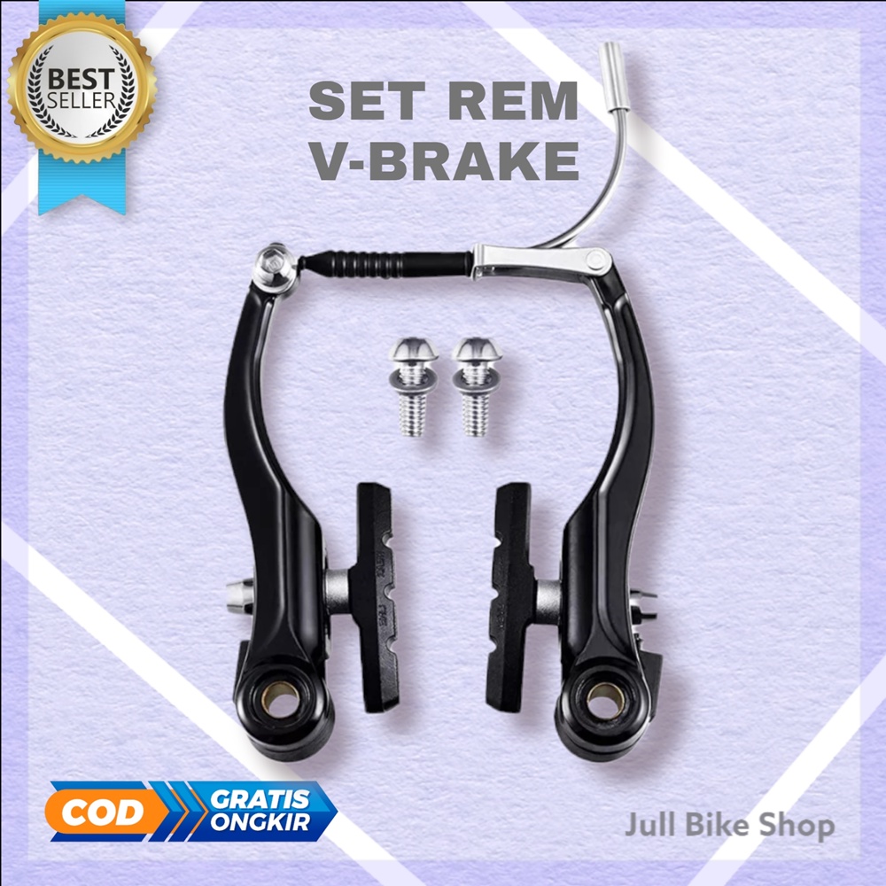 1pcs V brake rem sepeda set bmx lipat mtb u 1 set hitam