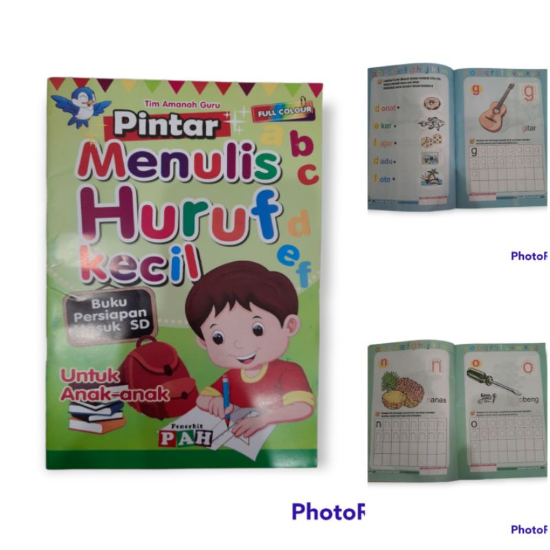 Buku Anak Seri Pintar Menulis Huruf Besar Huruf Kecil Angka Matematika Full Color PAH - TBS