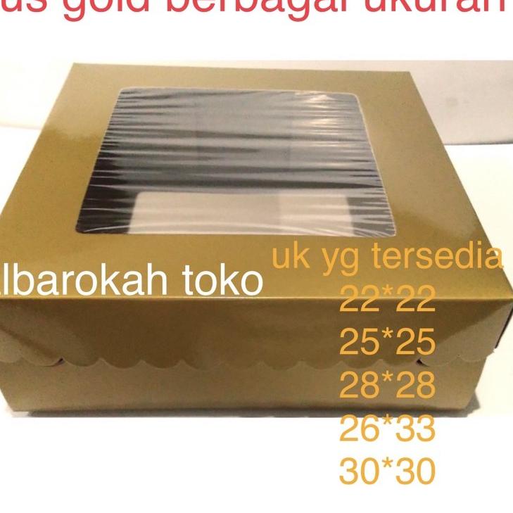 

❉ Dus Gold berbagai ukuran / dus kue warna gold ukuran 22*22, 25*25, 28*28, 26*33, 30*30 ♗