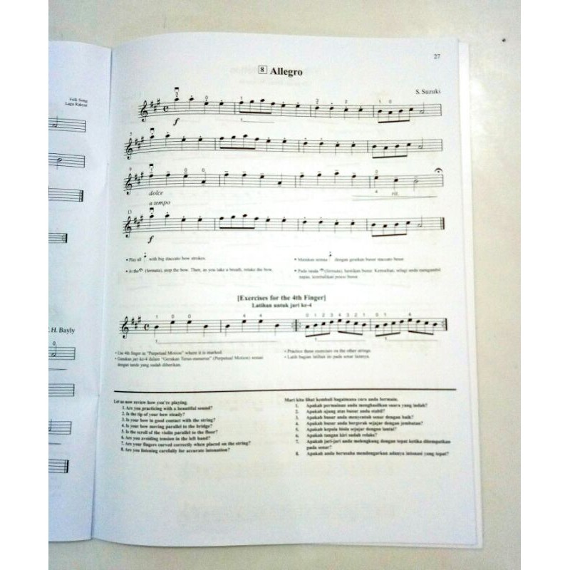 Buku biola pemula Suzuki Violin School with CD ada volume 1,2,3 silahkan pilih.