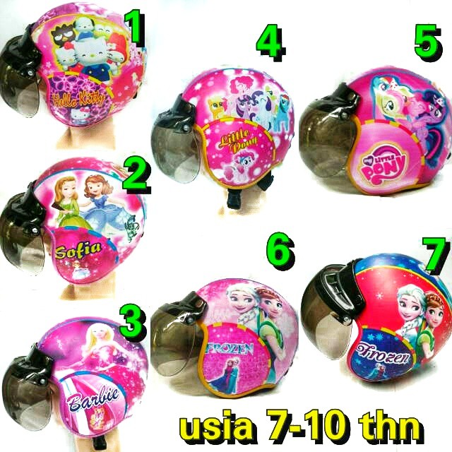 Helm anak model pilot edisi cewek