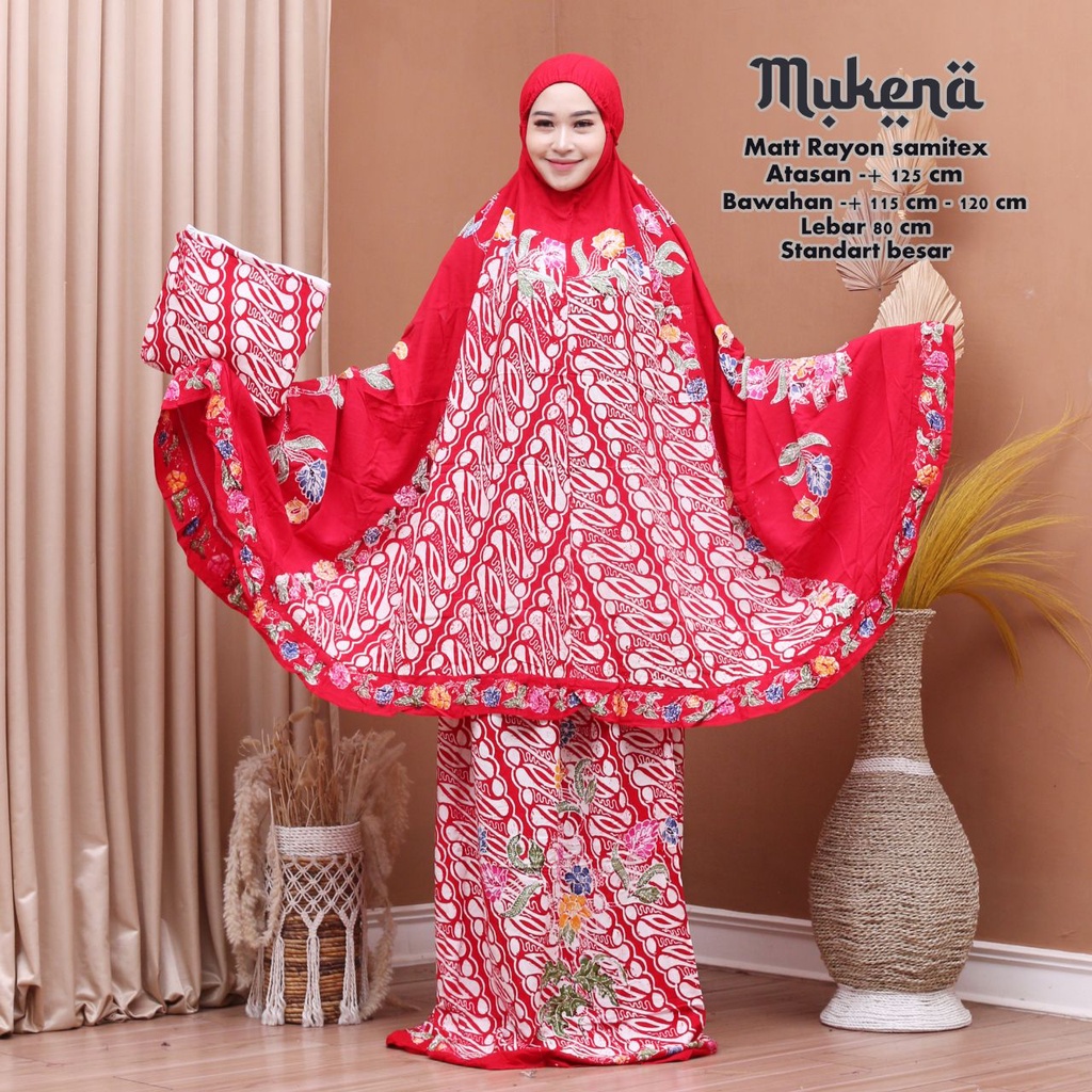(TERMURAH) MUKENA BATIK CAP JUMBO PEKALONGAN MUKENA DEWASA