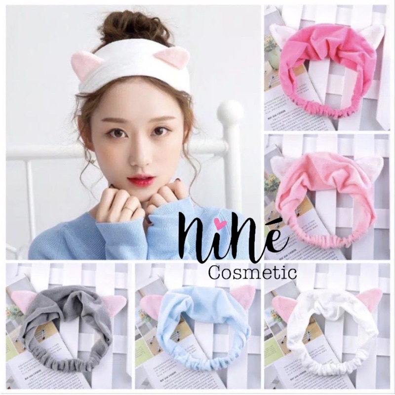 Bandana Bando Kucing/Bandana Bando Kelinci/Banda Bando Masker Kucing Kelinci