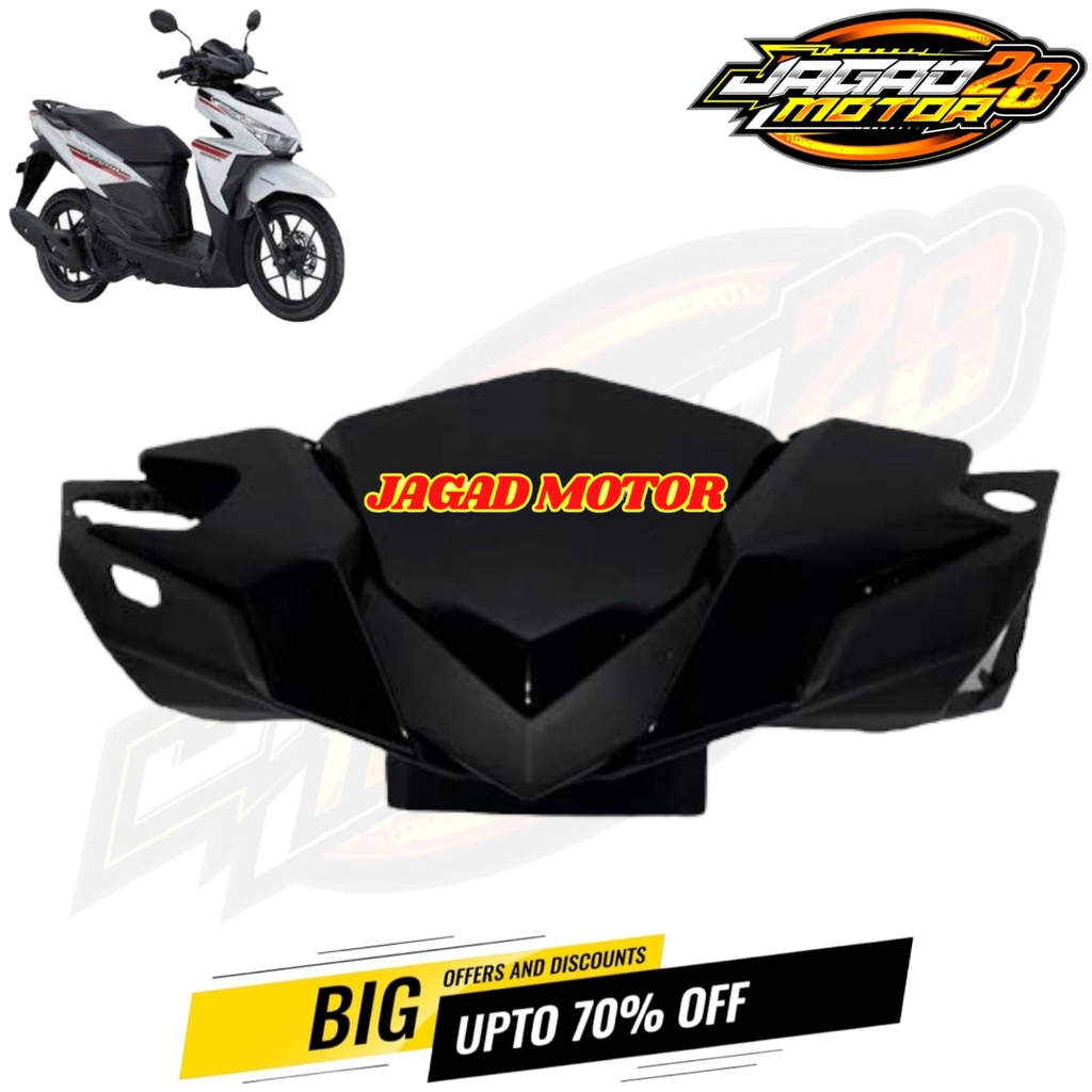 Batok Depan Set Visor Vario 125 Vario 150 LED K59 2015 2016 2017 Hitam / Batok Kepala Depan Vario 125 Vario 150 FI ESP LED 2015 2016 2017 Hitam